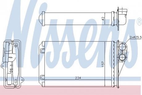 Радіатор опалювача салону First Fit NISSENS 72946