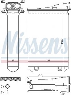 Радіатор пічки NISSENS 72954