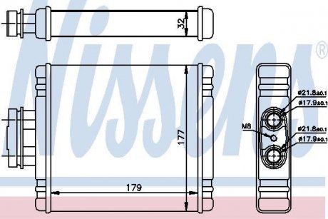 Радиатор печки AUDI; SEAT; SKODA; VW NISSENS 73654