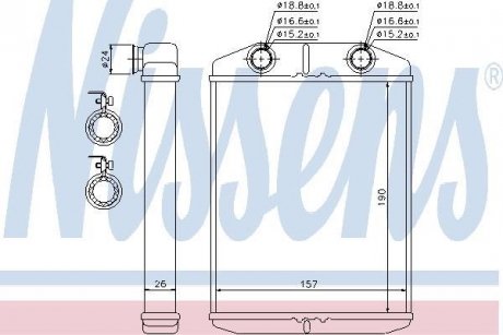 Радиатор отопителя RENAULT DOKKER, LODGY (12-) NISSENS 76514