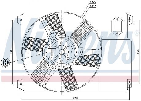 Вент-р PT BOXER(94-)1.9 D(+)[OE 1305559080] NISSENS 85020