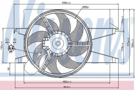 Вентилятор радіатора NISSENS 85030