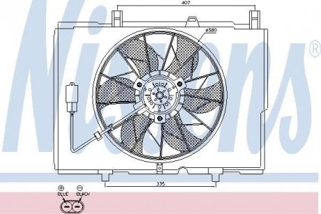 Вент-р MB C W 202(93-)C 180(+)[OE 000 540 15 88] NISSENS 85489