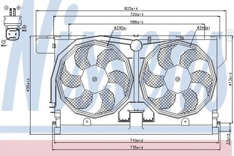 Вент-р PT 406(95-)1.6 i(+)[OE 1250.F0] NISSENS 85513