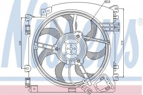 Вент-р NS MICRA/MARCH K12(02-)1.5 dCi(+)[OE 21481-AY610] NISSENS 85598