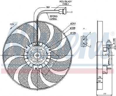 Вент-р VW TRANSPORTER T4(90-)1.9 TD(+)[OE 7D0959455A] NISSENS 85676