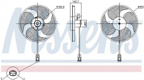 Вентилятор радіатора NISSENS 85947