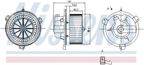 Вент.пічки FT BARCHETTA(95-)1.8 i 16V(+)[OE 46722218] NISSENS 87056