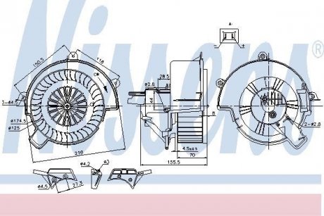 Вент.пічки VAUXHALL ZAFIRA B(05-)1.6 GAS(+)[OE 1845106] NISSENS 87083