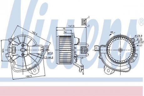 Вентилятор опалювача NISSENS 87086