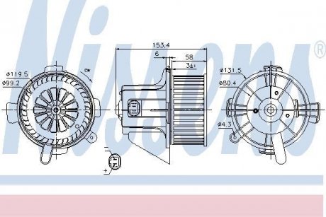 Вентилятор салону NISSENS 87090