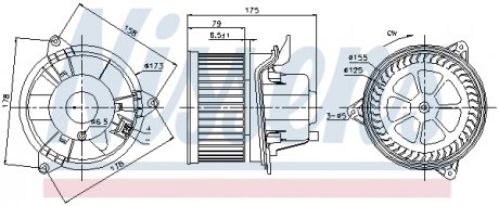 Вентилятор FORD MONDEO III (GE) (00-) 1.8 i 16V NISSENS 87122