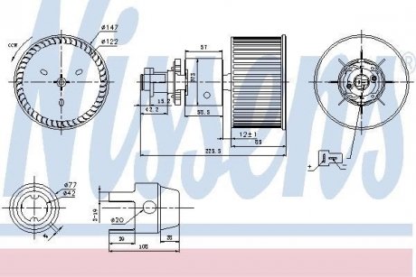 Вентилятор отоплення NISSENS 87149