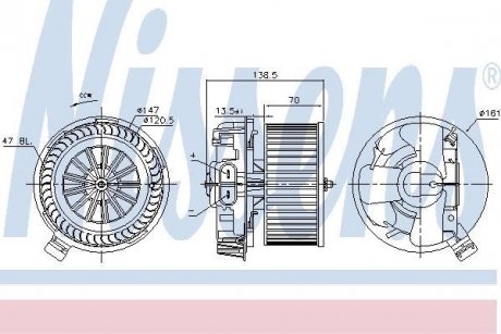 Вентилятор опалення NISSENS 87214