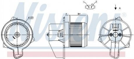 Вентилятор FIAT 500 (312) (07-) 1.3 MJTD NISSENS 87306