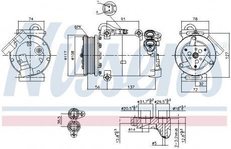 Компресор кондиціонера NISSENS 890040