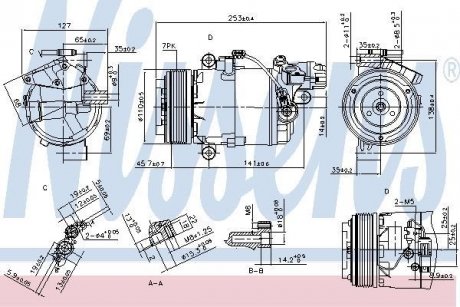 Компресор BMW 1 E81-E82-E87-E88 (04-) 118 i NISSENS 890071