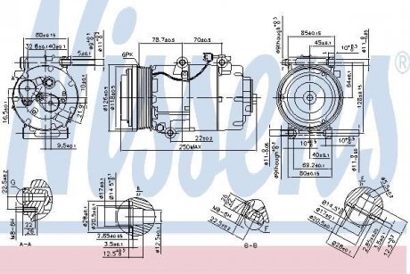 Компресор FORD FOCUS II (CAP, CB4) (04-) 2.0 TDCi NISSENS 890090