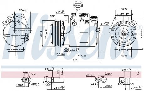 Компресор MERCEDES VITO III W 447 (14-) 114 BLUETEC NISSENS 890115