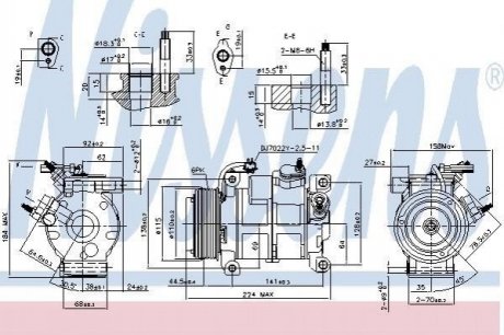 Компресор DODGE CARAVAN IV (08-) 2.8 CRDi NISSENS 890169