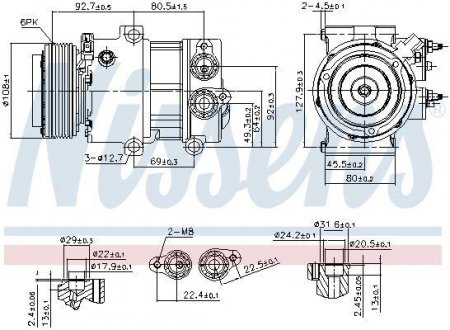 Компресор FORD GALAXY III (CA1) (06-) 2.0 i 16V NISSENS 890179 (фото 1)