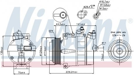 Компресор кондиціонера First Fit NISSENS 89022 (фото 1)