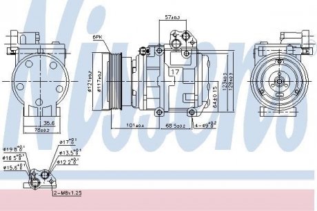 Компресор KIA CARENS II (UN) (06-) 2.0 i 16V NISSENS 890234