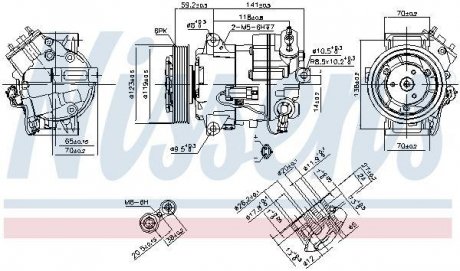 Компресор OPEL ASTRA J (09-) 1.6 i 16V NISSENS 890264 (фото 1)