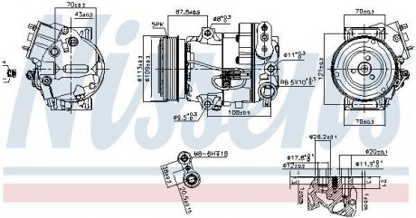 Компресор OPEL MERIVA B (10-) 1.4 i 16V NISSENS 890266