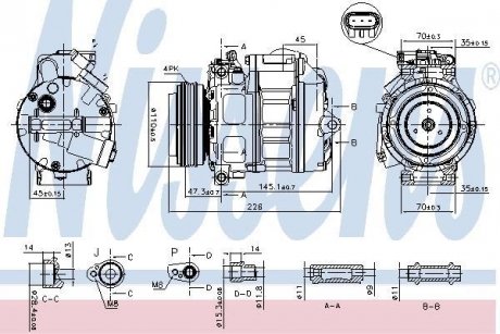 Компресор BMW X5 E70 (07-) X5 30d NISSENS 890329