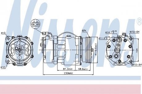 Компрессор кондиционера VAG NISSENS 89040 (фото 1)