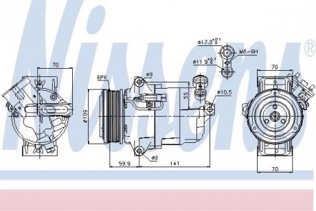 Компресор OP ASTRA H(04-)1.9 CDTi(+)[OE 1854530] NISSENS 89041