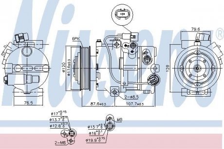 Компресор HYUNDAI i40 (VF) (11-) 2.0 GDI NISSENS 890563