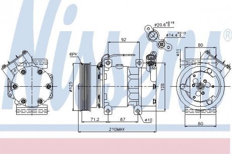 Компресор NS KUBISTAR(03-)1.2 i(+)[OE 77 00 273 801] NISSENS 89064