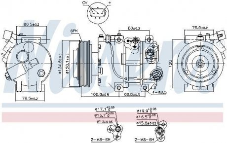 Компресор кондиціонера Hyundai Ix35/tucson 09-/Kia Sportage 10- NISSENS 890651