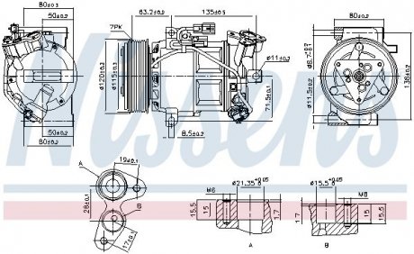 Компресор RENAULT CAPTUR (13-) 1.2 TCE NISSENS 890653 (фото 1)