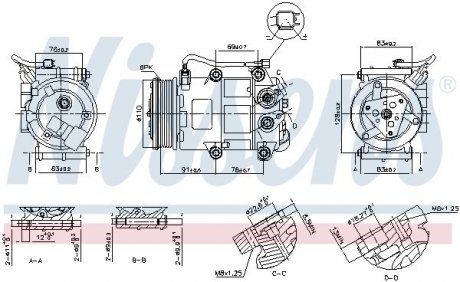 Компресор кондиціонера NISSENS 890655