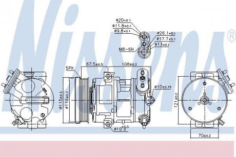 Компресор кондиціонера NISSENS 89100