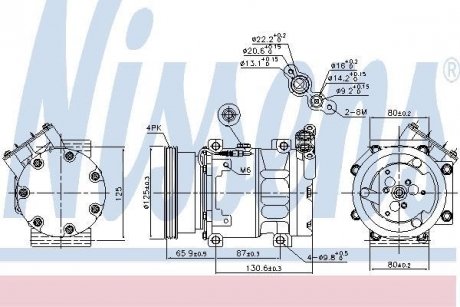 Компресор NS NP 200(08-)1.6 i(+)[OE 8200212548] NISSENS 89164