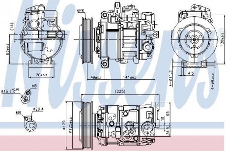 Компресор AI A 6/S 6(04-)2.4 i V6(+)[OE 4F0260805H] NISSENS 89209 (фото 1)