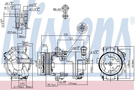 Компресор OP ASTRA H(04-)1.6 i 16V(+)[OE 24466994] NISSENS 89216