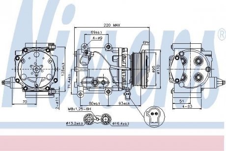 Компресор FD MONDEO III(00-)1.8 i 16V(+)[OE 1S7H19D629CA] NISSENS 89228