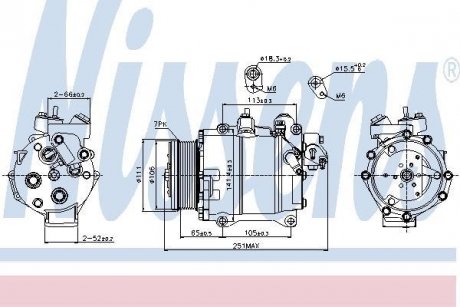 Компресор HD CR-V(06-)2.4 i 16V[OE 38800RZYA01] NISSENS 89245 (фото 1)