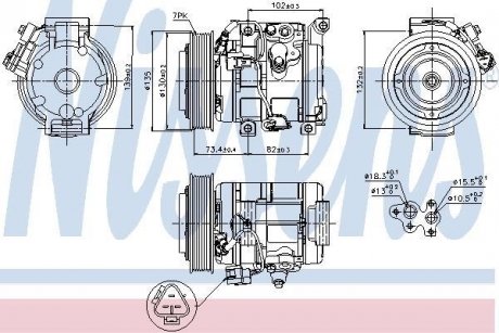 Компресор TY RAV 4(00-)2.0 i 16V(+)[OE 88310-42180] NISSENS 89250