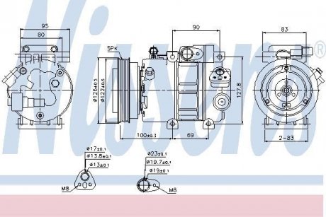 Компресор HY ACCENT(05-)1.5 CRDi(+)[OE 977011E300] NISSENS 89292