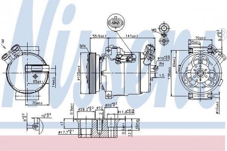 Компресор SAAB 9-3(02-)1.8 i 16V(+)[OE 24411280] NISSENS 89308