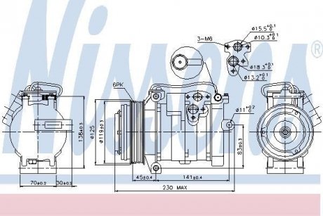 Компресор JP GD CHER(99-)2.7 CRD[OE 55116839AA] NISSENS 89315