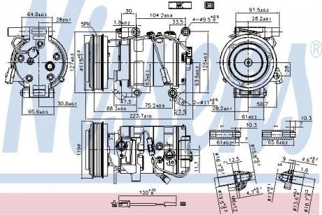 Компресор MAZDA 3 (BK) (03-) 2.0 i 16V NISSENS 89351