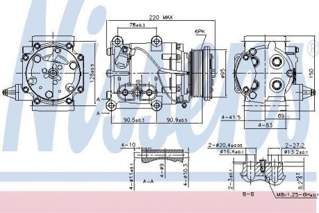 Компресор FORD MONDEO II (GD) (96-) 1.8 i 16V NISSENS 89365