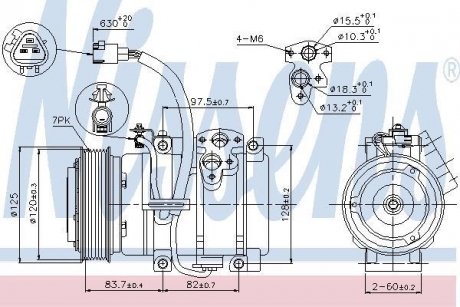 Компресор MT MONTERO(00-)3.5 i V6 24V(+)[OE MR500877] NISSENS 89376